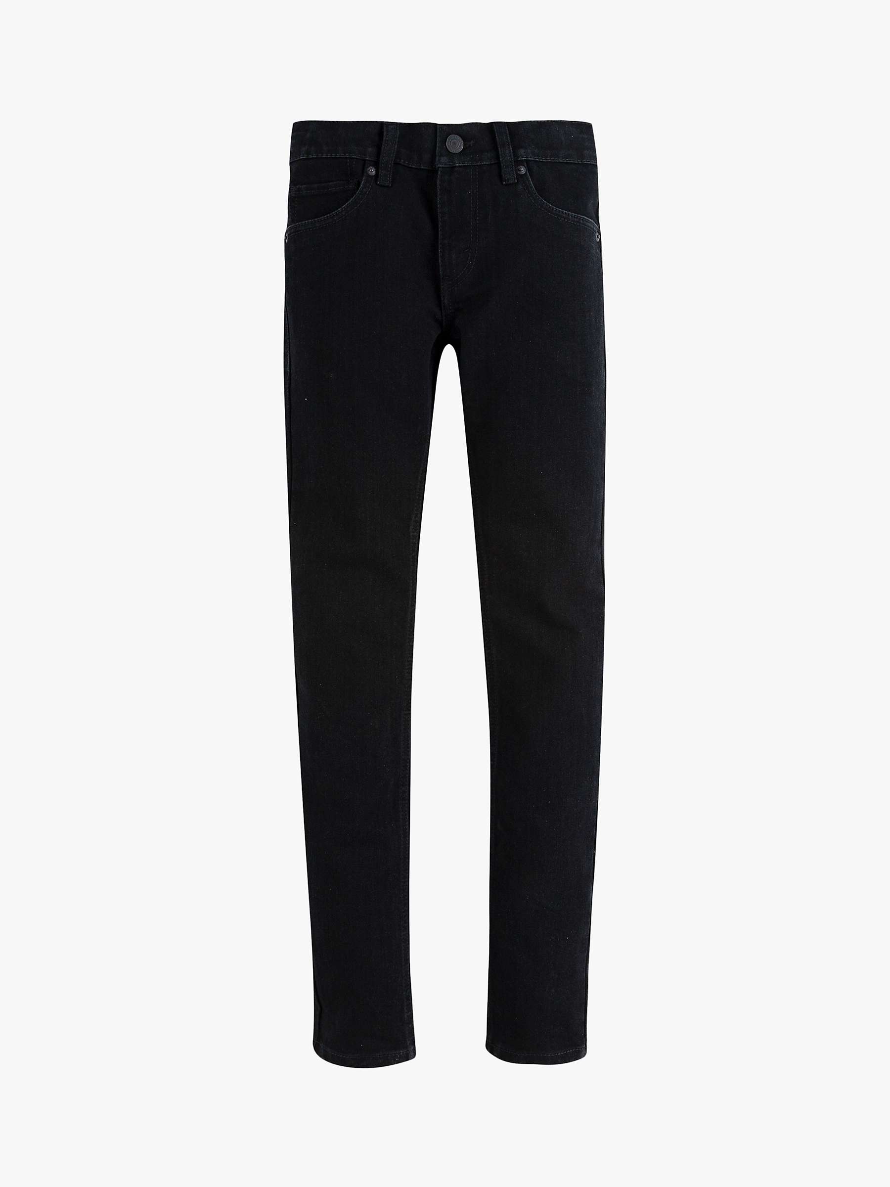 Levi Boys' 510 Skinny Fit Jeans, Black Stretch at John Lewis & Partners