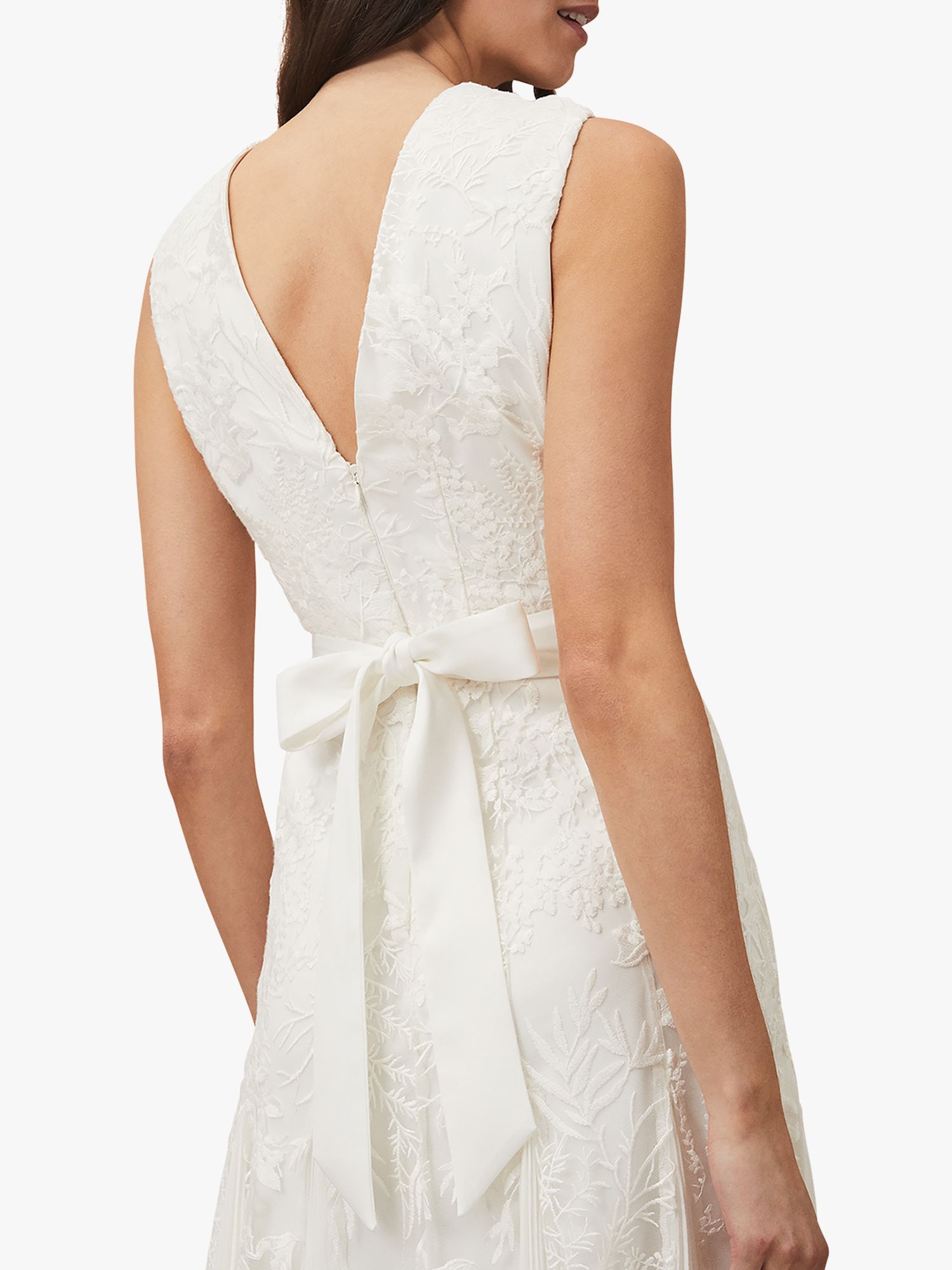 Buy Phase Eight Caterina Embroidered Wedding Dress, Pale Cream Online at johnlewis.com