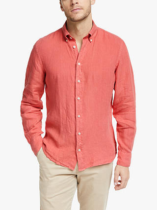 Hackett London Garment Dyed Linen Shirt