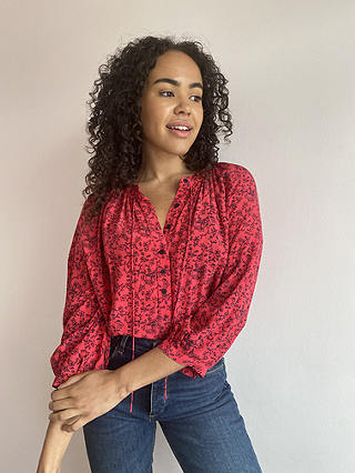 AND/OR Josie Floral Blouse, Red