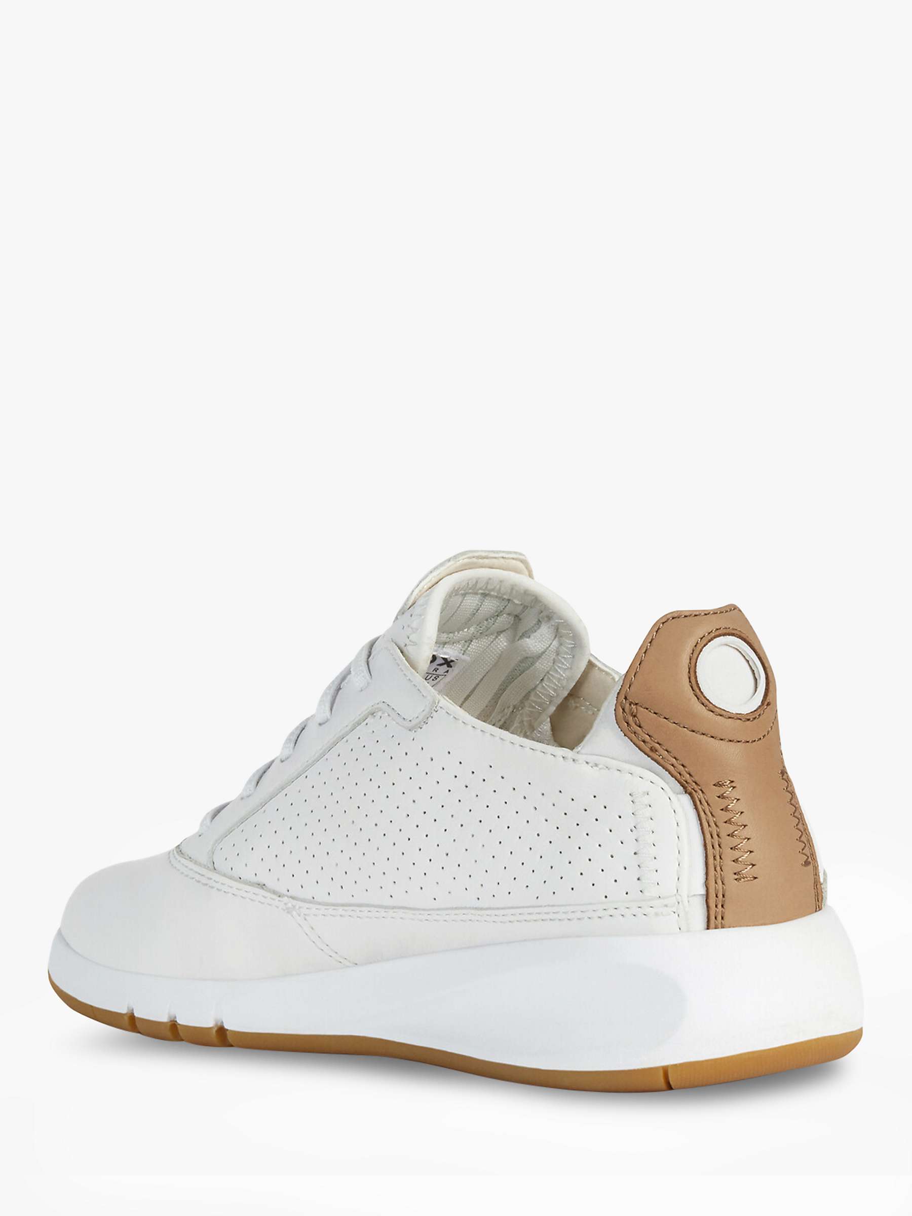 Buy Geox Aerantis Leather Trainers, White Online at johnlewis.com
