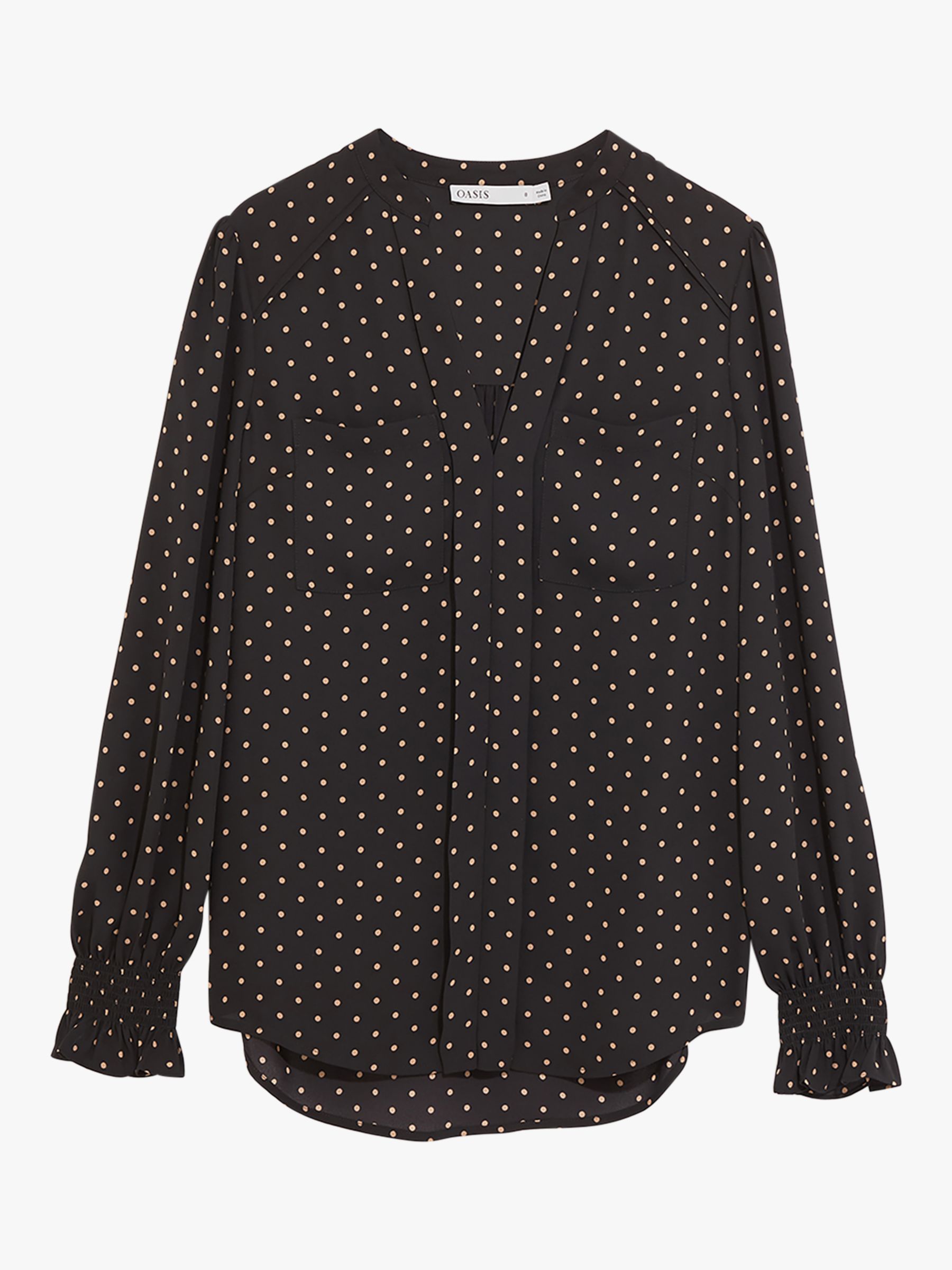Oasis Polka Dot Shirt, Black/Multi