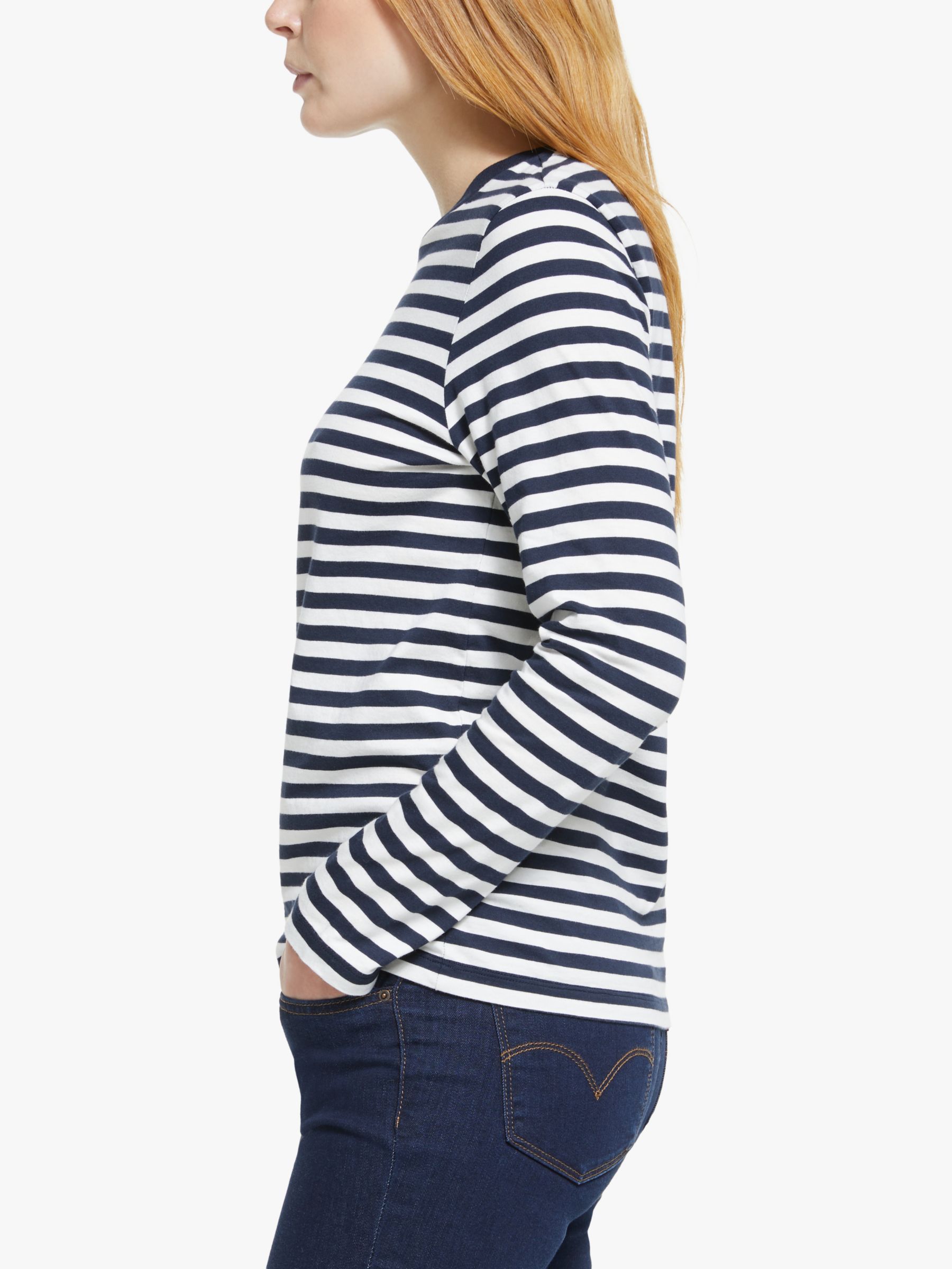 Collection WEEKEND by John Lewis Long Sleeve Breton Stripe T-Shirt ...