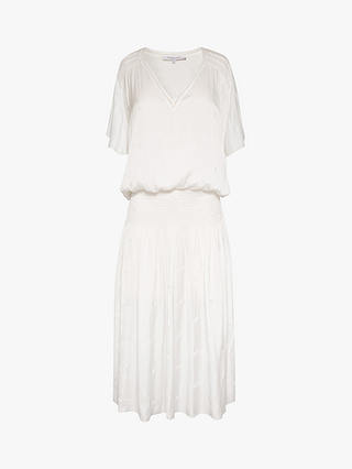 Gerard Darel Solene Draped Midi Dress, White