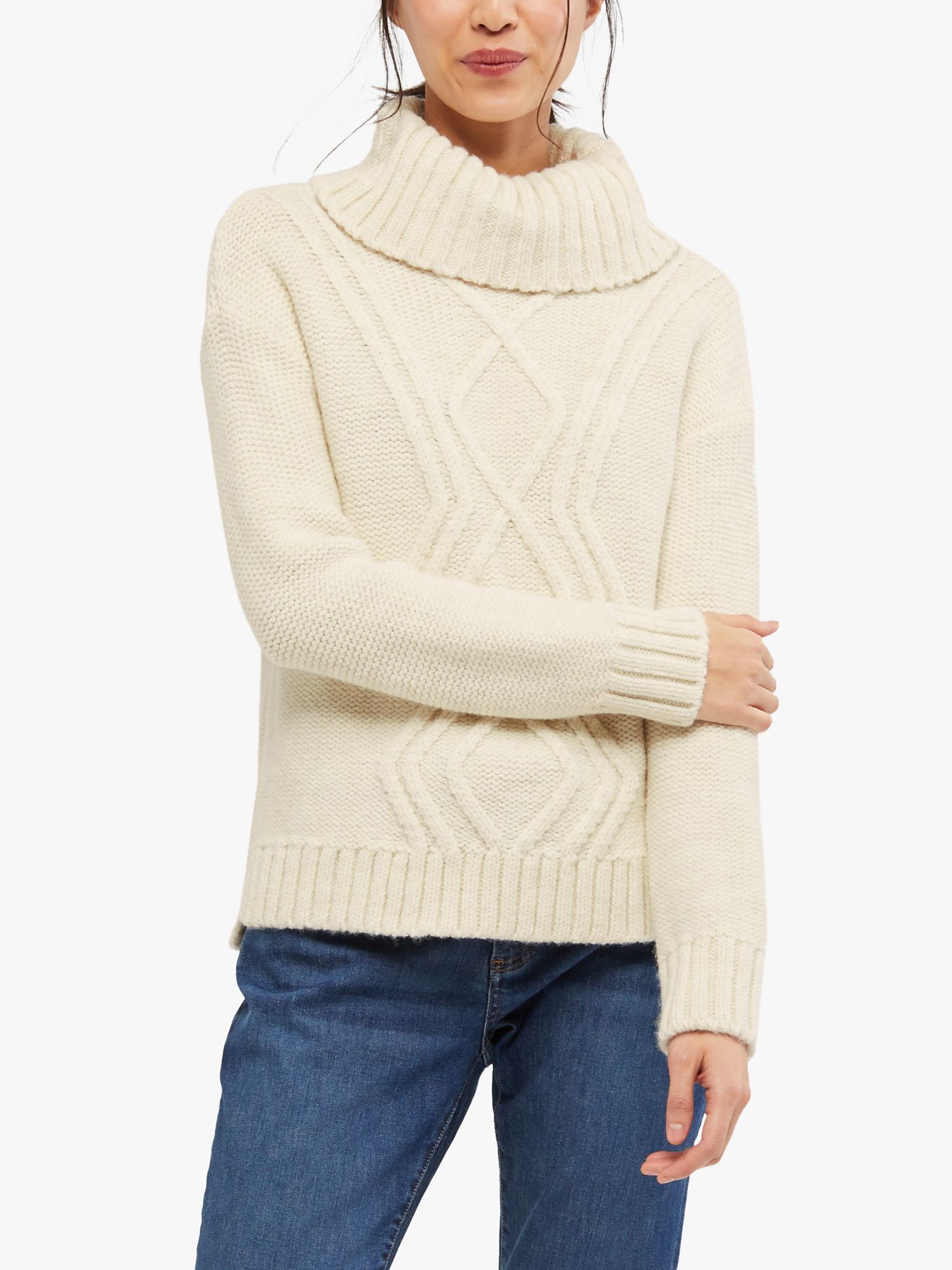 White Stuff Arley Cable Knit Jumper