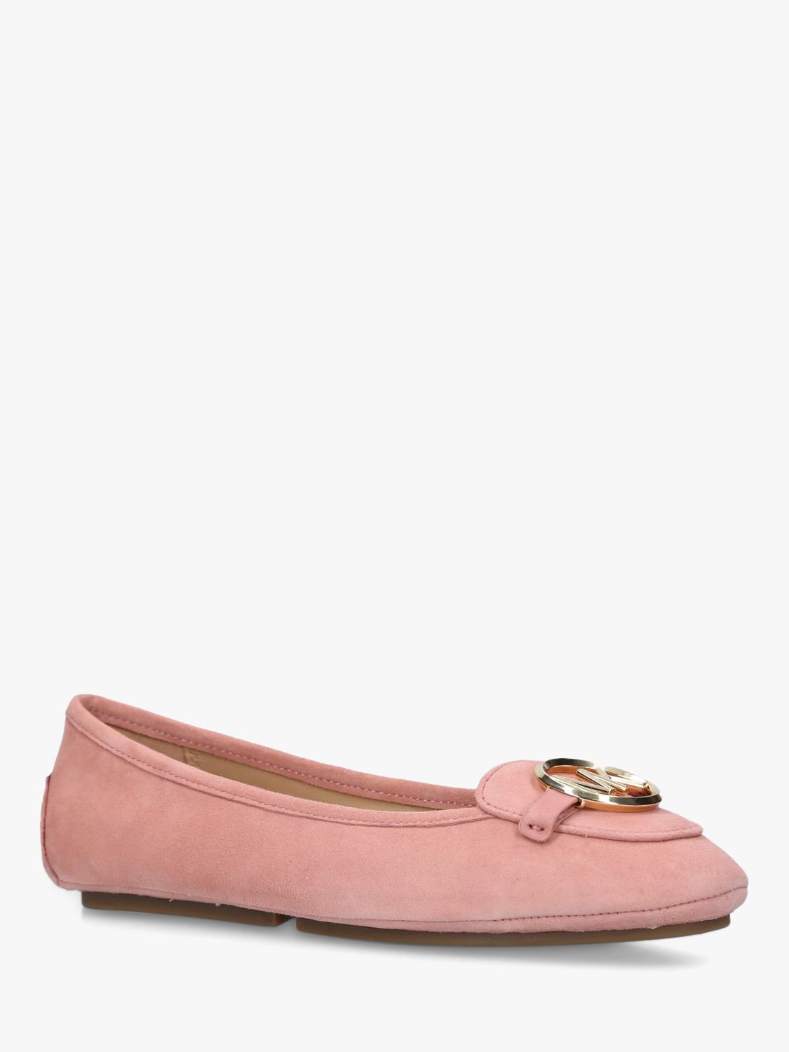 MICHAEL Michael Kors Lillie Suede Moccasins, Pink at John Lewis & Partners