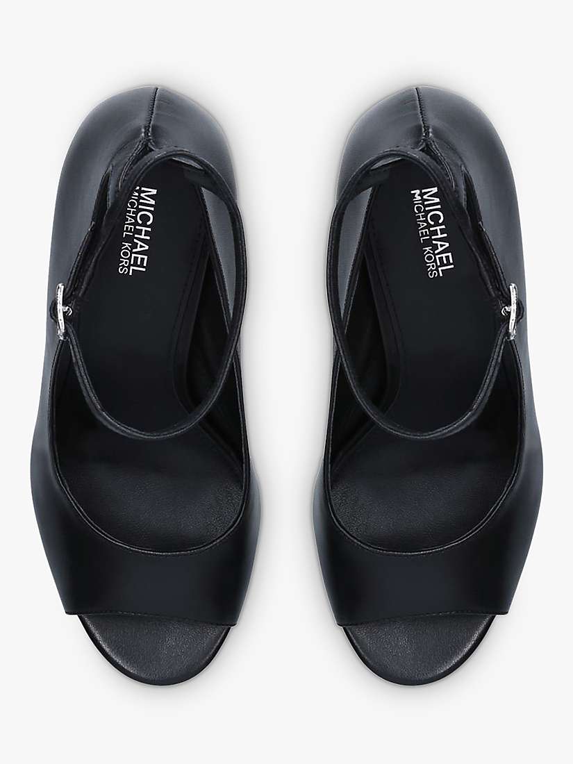 Buy MICHAEL Michael Kors Danielle Leather Court Shoes, Black Online at johnlewis.com