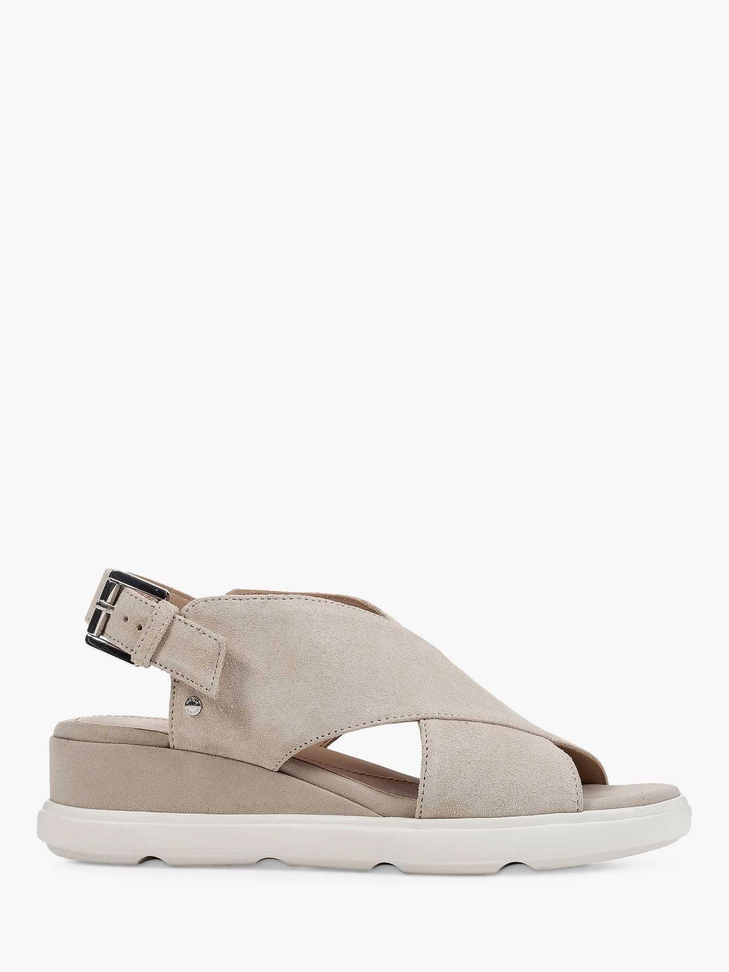 Pisa Wide Fit Wedge Sandals, Taupe 