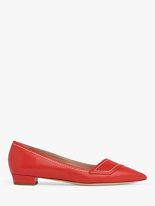 L.K.Bennett Polly Leather Pointed Toe Court Shoes