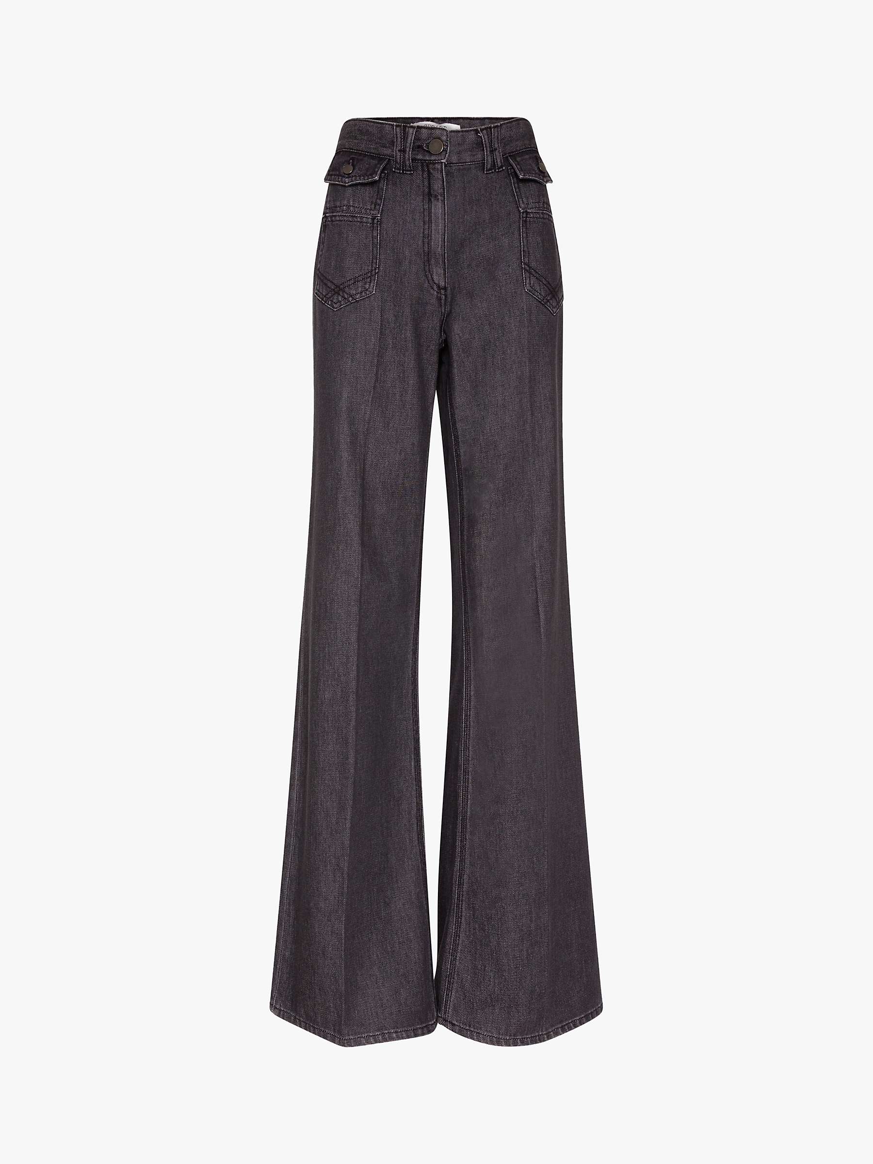 Buy Gerard Darel Manon High-Waisted Wide Leg Jeans, Grey Online at johnlewis.com