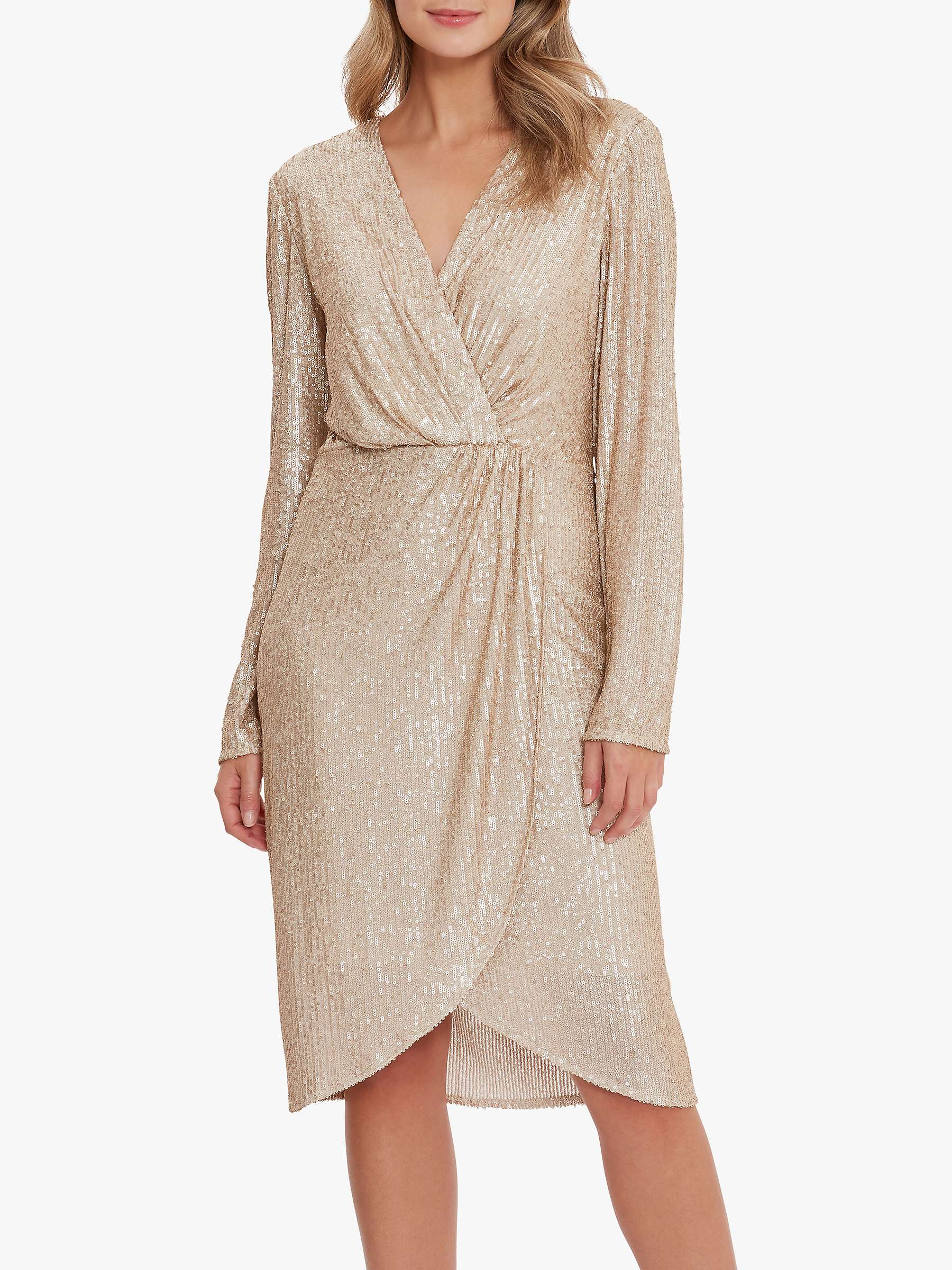 Buy Gina Bacconi Erica Sequin Wrap Dress Online at johnlewis.com