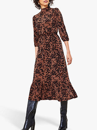 Oasis Amy Leopard Print Midi Dress, Multi