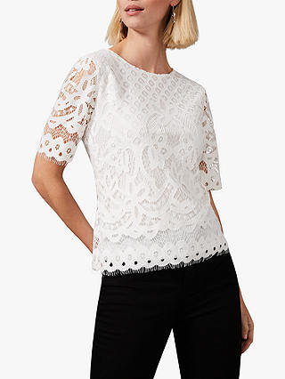 Phase Eight Kayleigh Lace Top, Ivory