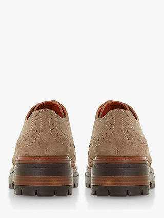 Bertie Fantasy Suede Lace Up Brogues, Taupe