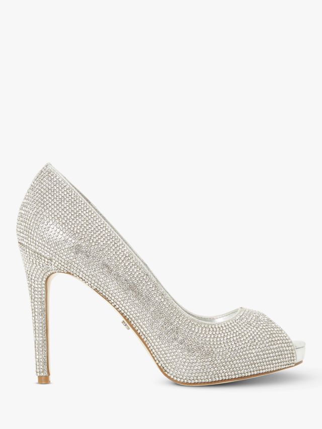 Dune peep hot sale toe heels