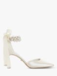 Dune Bridal Collection Clarette  Embellished Ankle Strap Court Shoes, Ivory