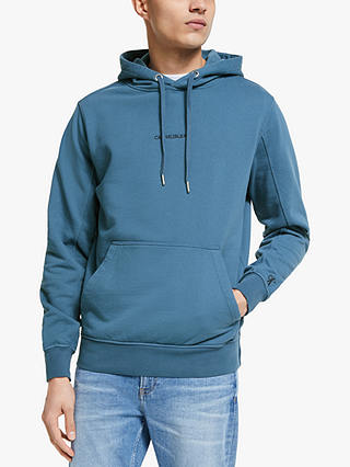 Calvin Klein Logo Hooded Jersey Top, Orion Blue