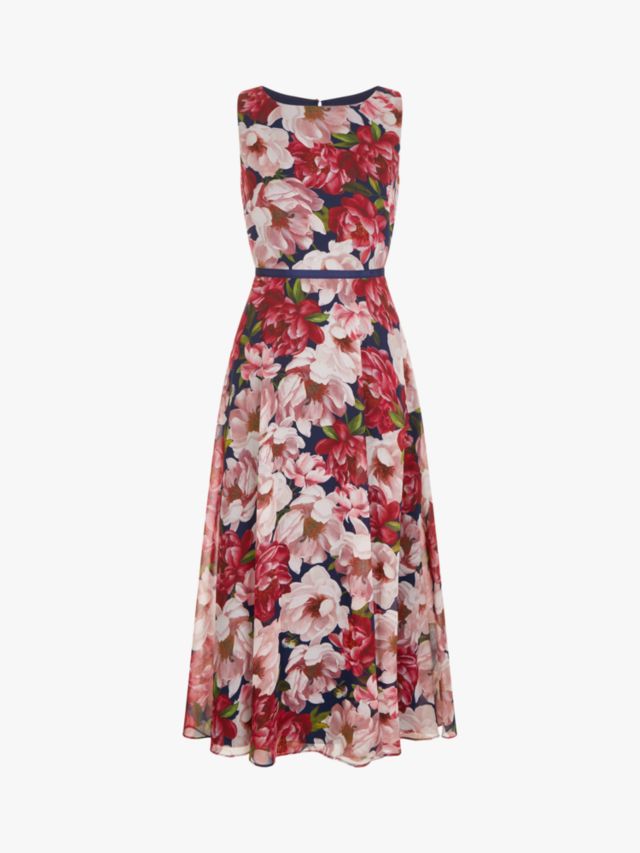 Hobbs Carly Dress, Peony Pink, 8