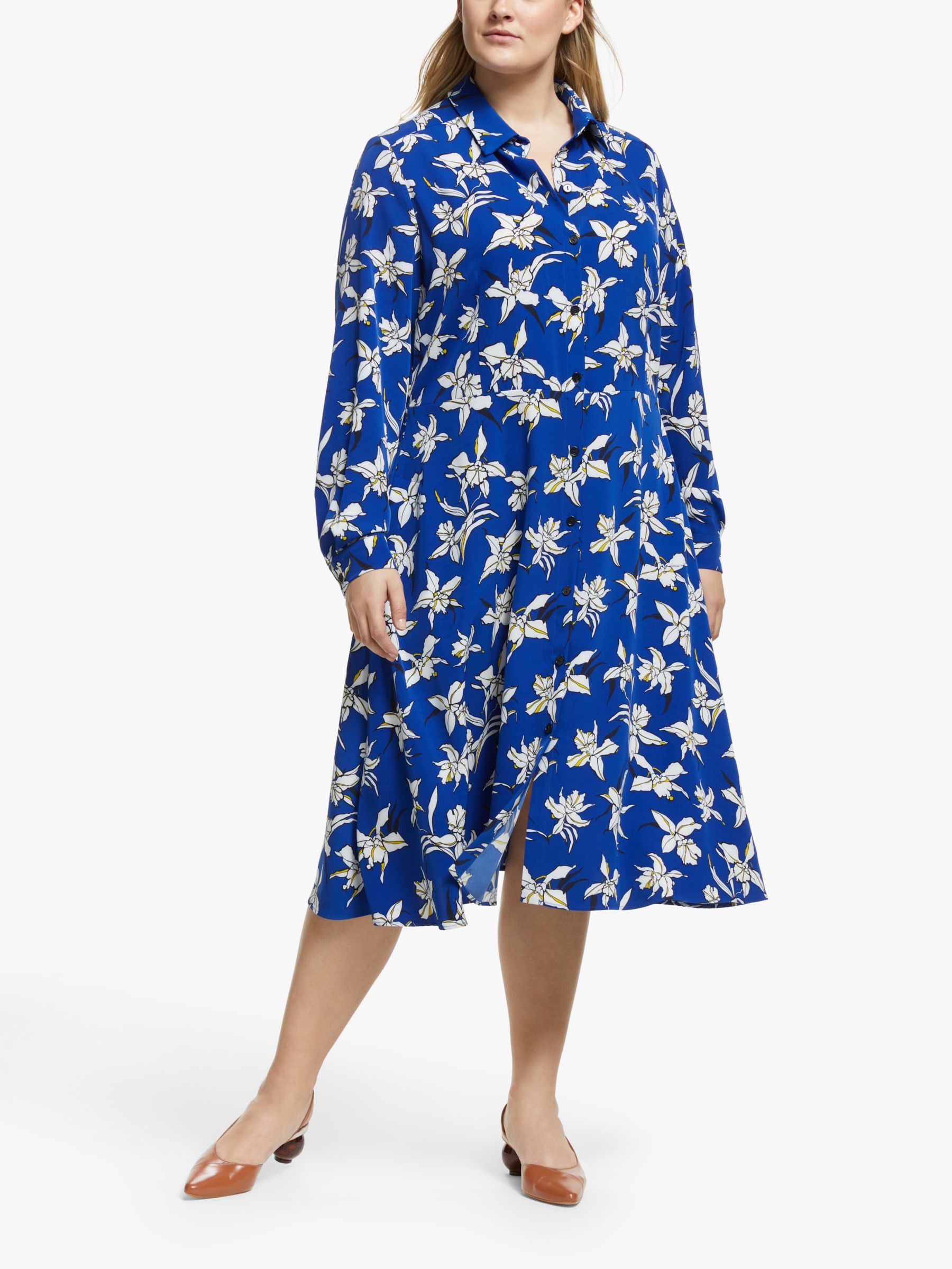 Persona by Marina Rinaldi Dire Floral Midi Dress, Blue