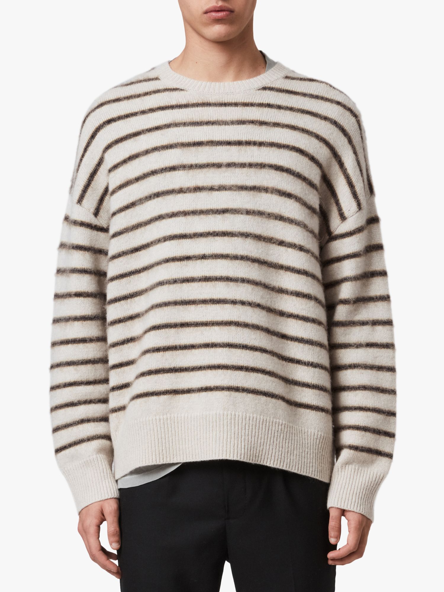 striped crew neck jumper