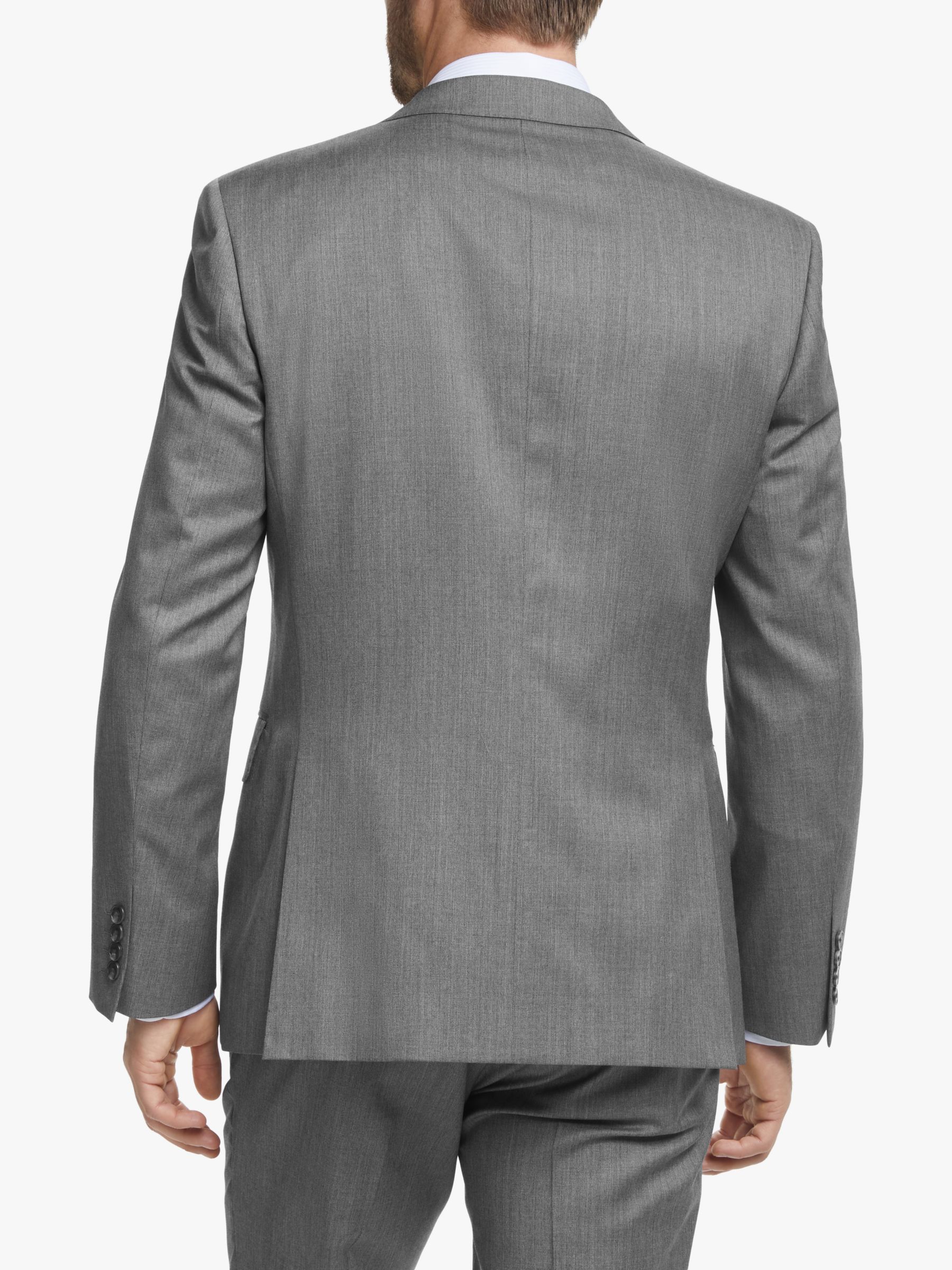 John Lewis & Partners Barberis Wool Tailored Suit Jacket, Light Grey