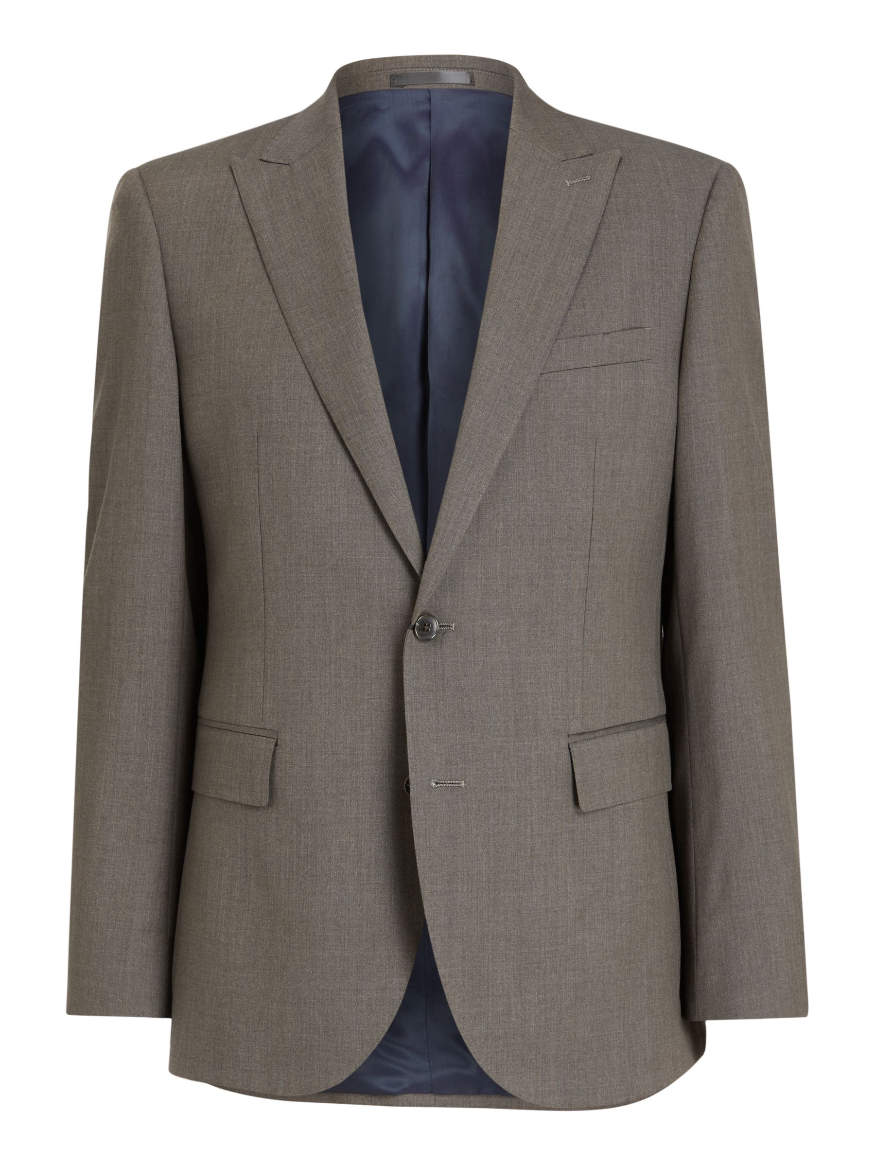 John Lewis & Partners Barberis Wool Tailored Suit Jacket, Light Brown