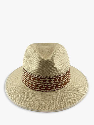 Christys' Braided Band Summer Panama Hat, Neutral/Tan