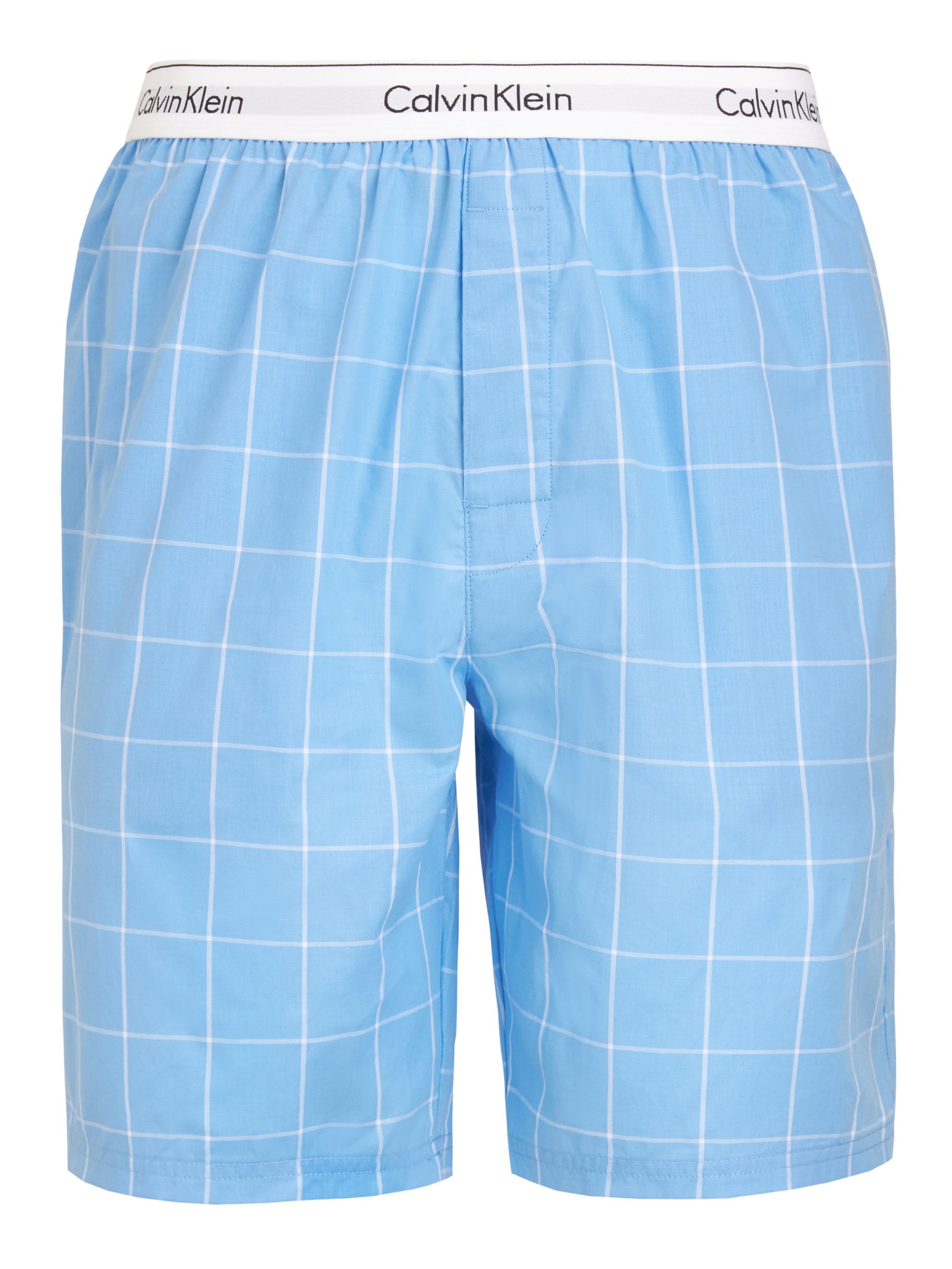 Calvin Klein Windowpane Check Sleep Shorts, Blue