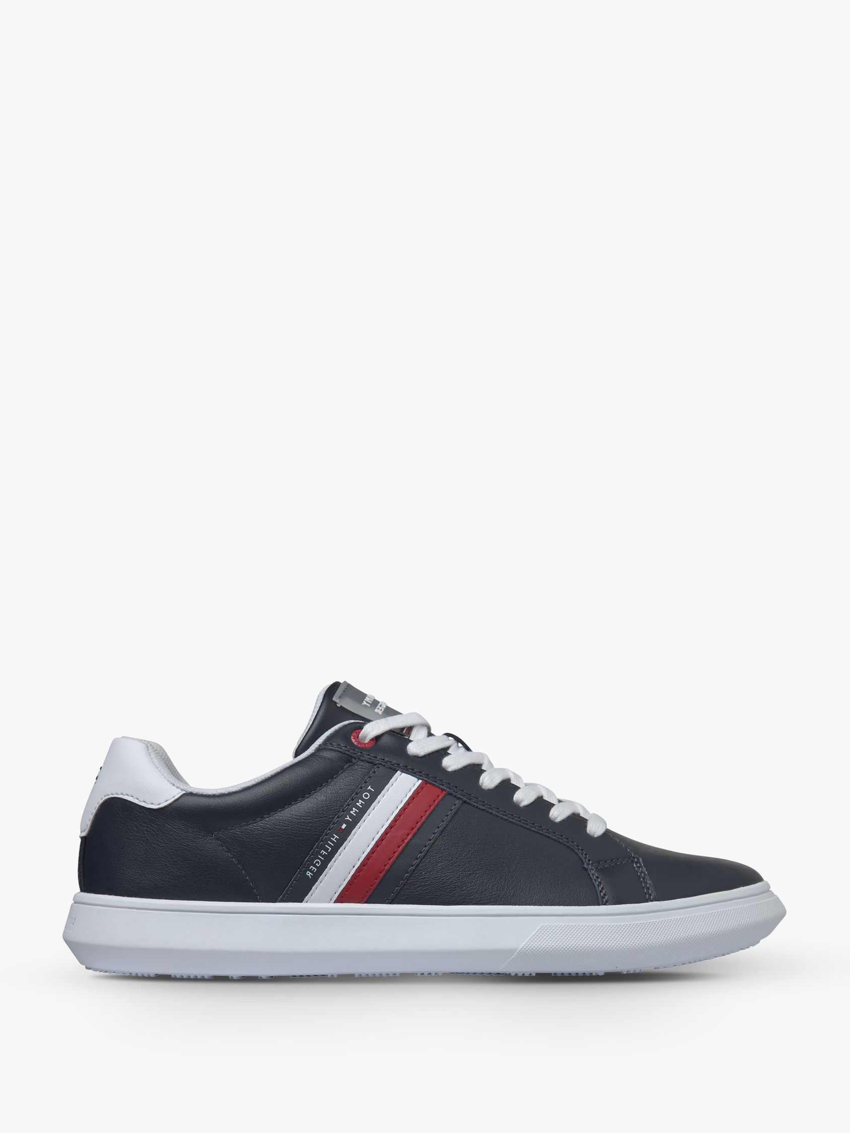 Tommy Hilfiger Essential Leather Cupsole Trainers, Navy