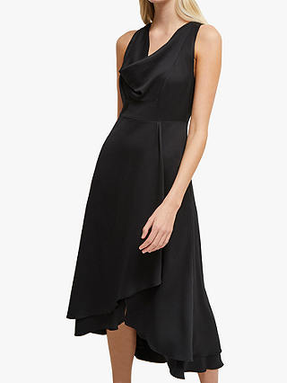 French Connection Alessia Satin Dress, Black