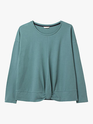 White Stuff Twist And Turn Jersey Top, Glassy Teal at John Lewis & Partners