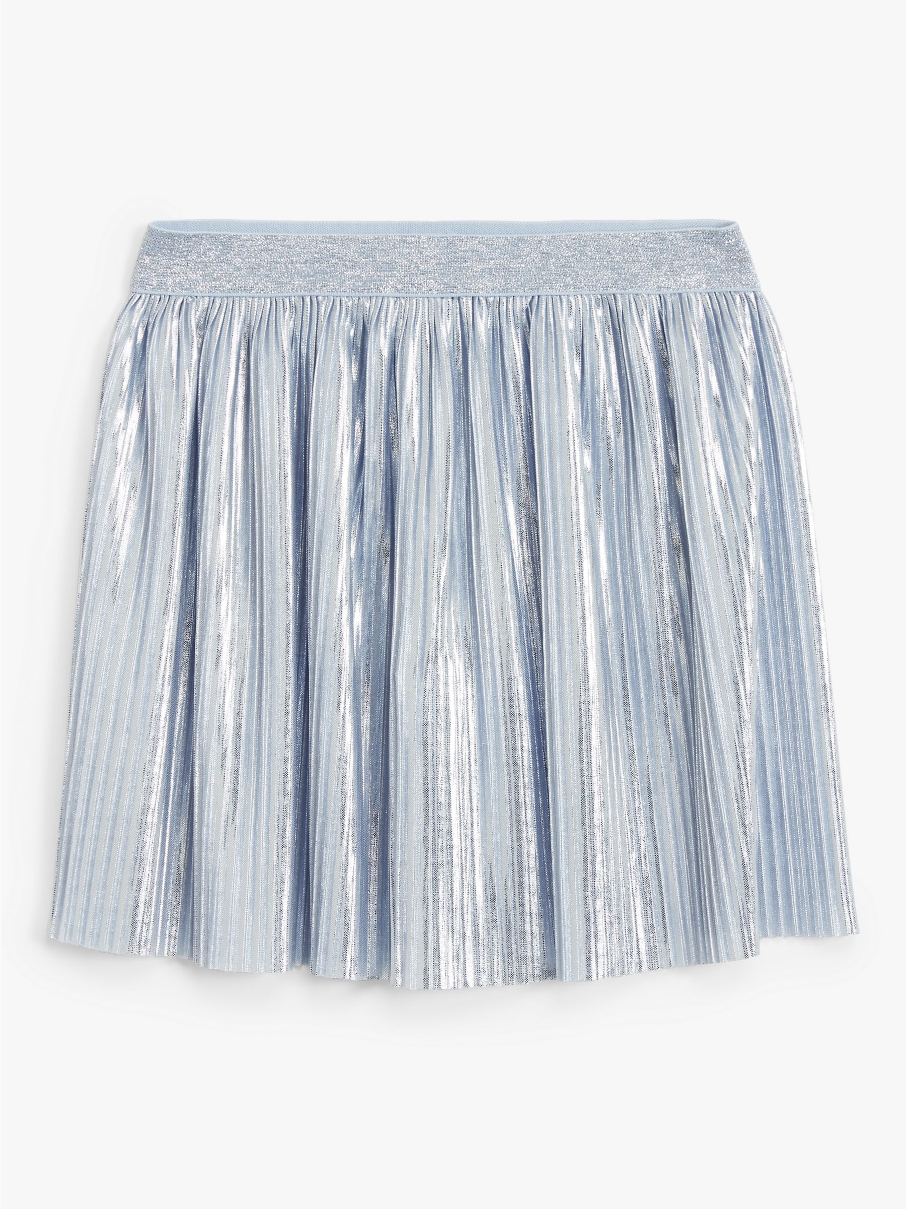 John Lewis & Partners Girls' Pleat Skirt, Light Blue