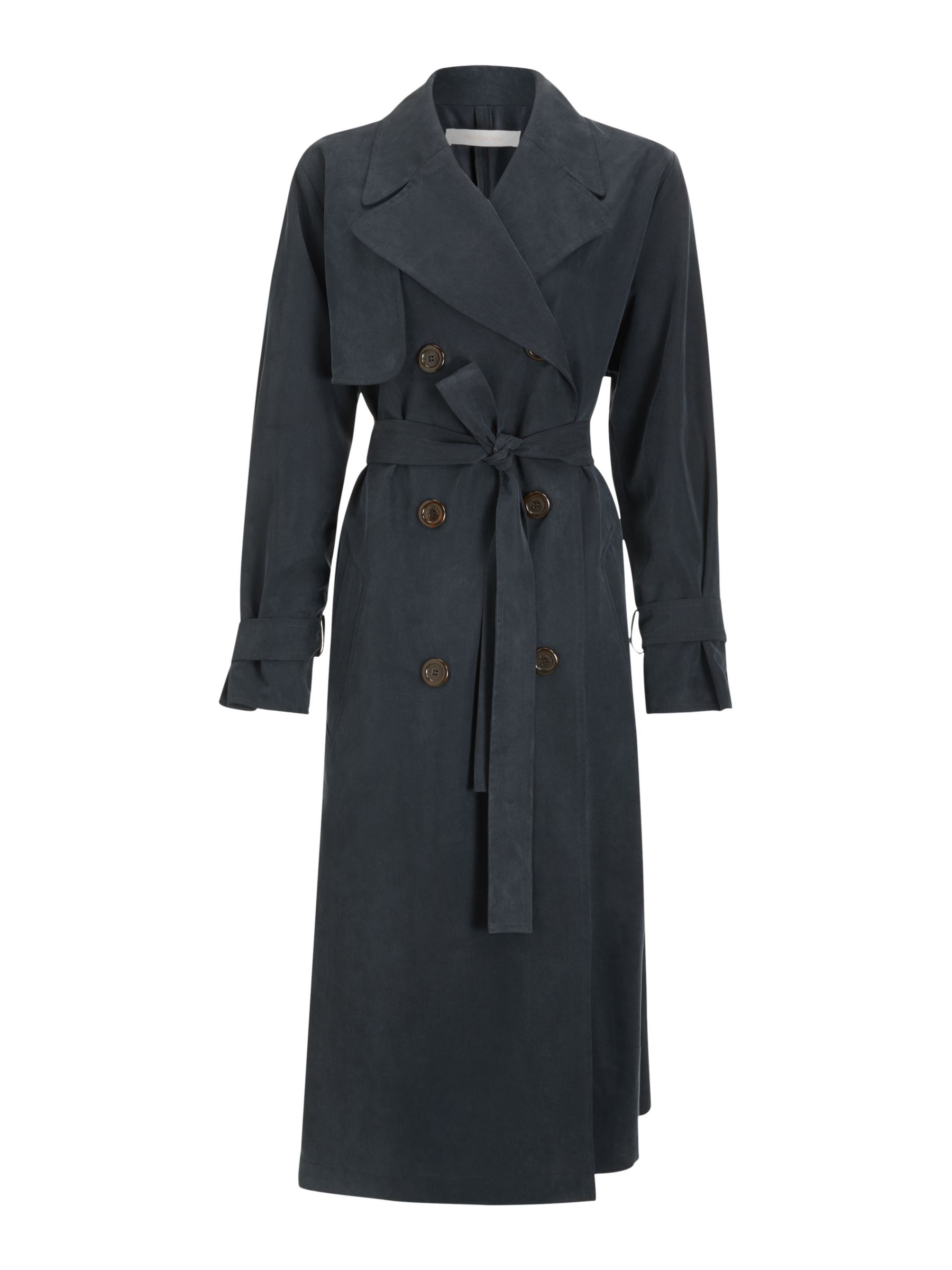 See By Chloé Denim Look Trench Coat, Ink Navy at John Lewis & Partners
