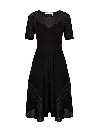 See By Chloé Sheer Flared Midi Dress, Black