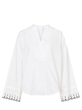 See By Chloé Cotton Eyelet Cuff Blouse, Iconic Milk