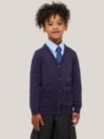 John Lewis Girls' Cotton Double Pocket Easy Care Cardigan