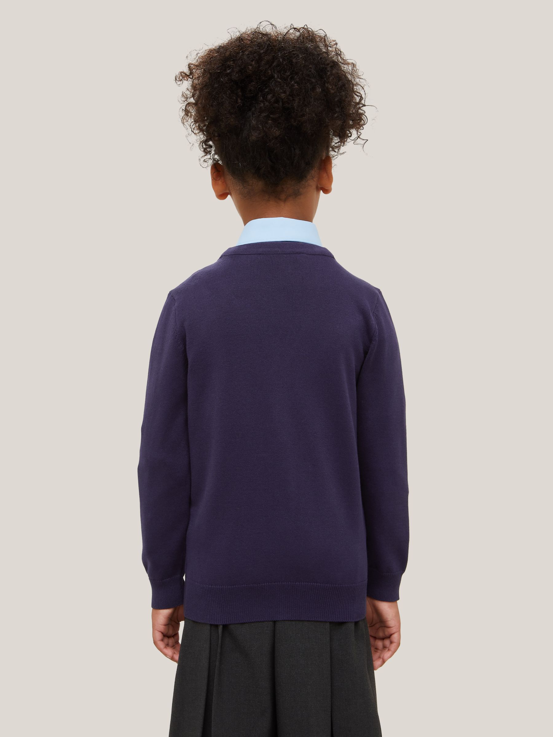 John Lewis & Partners Girls' Cotton Double Pocket Easy Care Cardigan