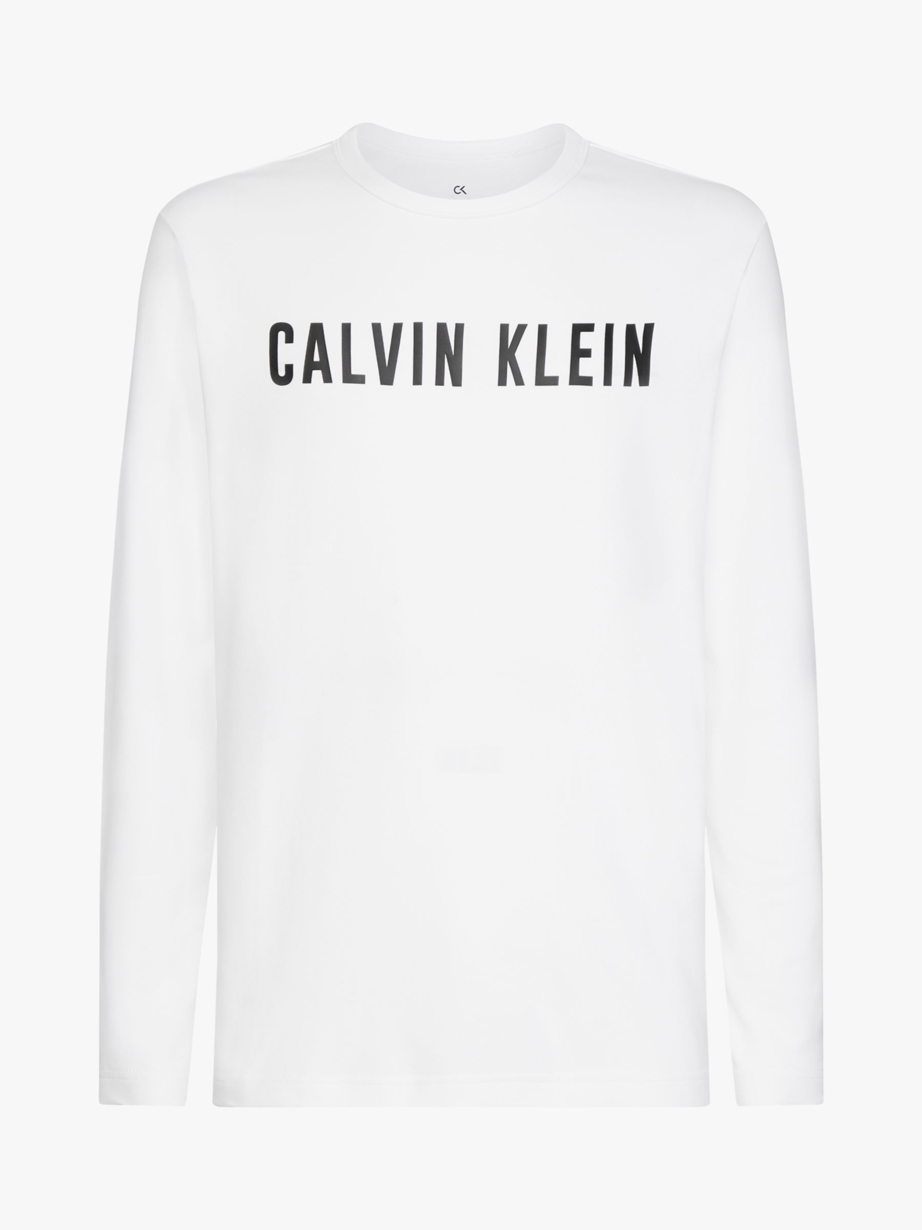 calvin klein white long sleeve t shirt