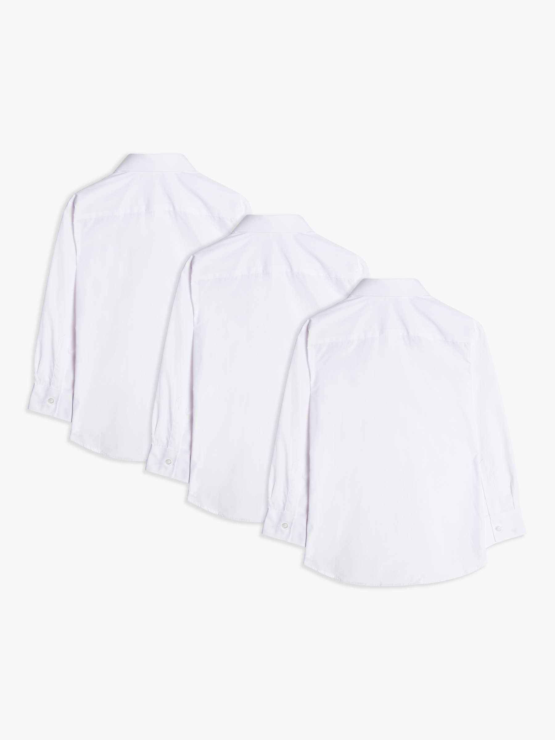 Buy John Lewis ANYDAY Long Sleeved Shirt, Pack of 3, White Online at johnlewis.com