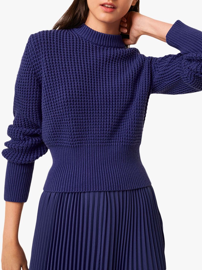 French Connection Luna Mozart Jumper, Clement Blue