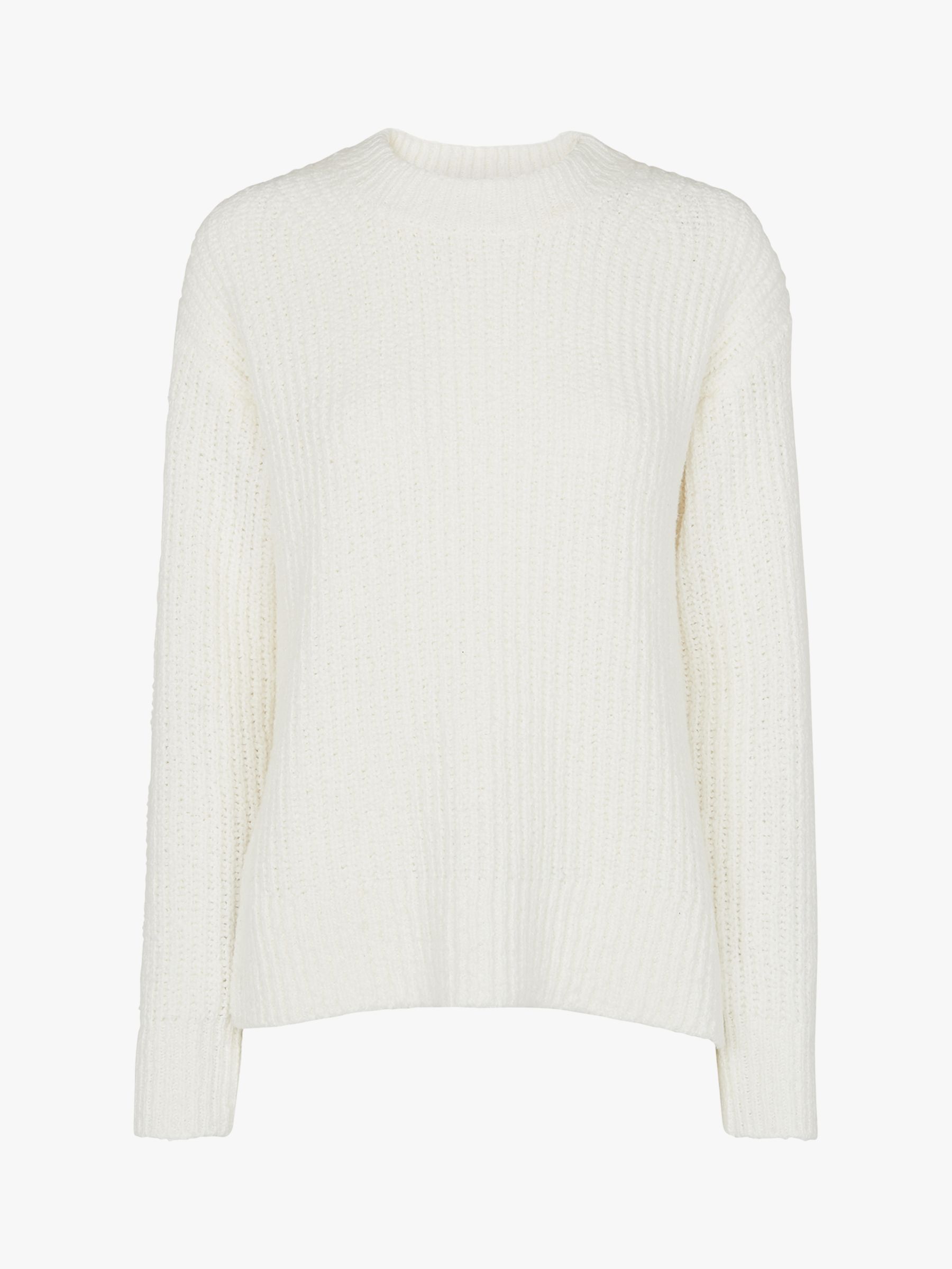 Whistles Madeline Textured Knit Jumper, Ivory