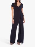 Adrianna Papell Crepe Cascade Jumpsuit