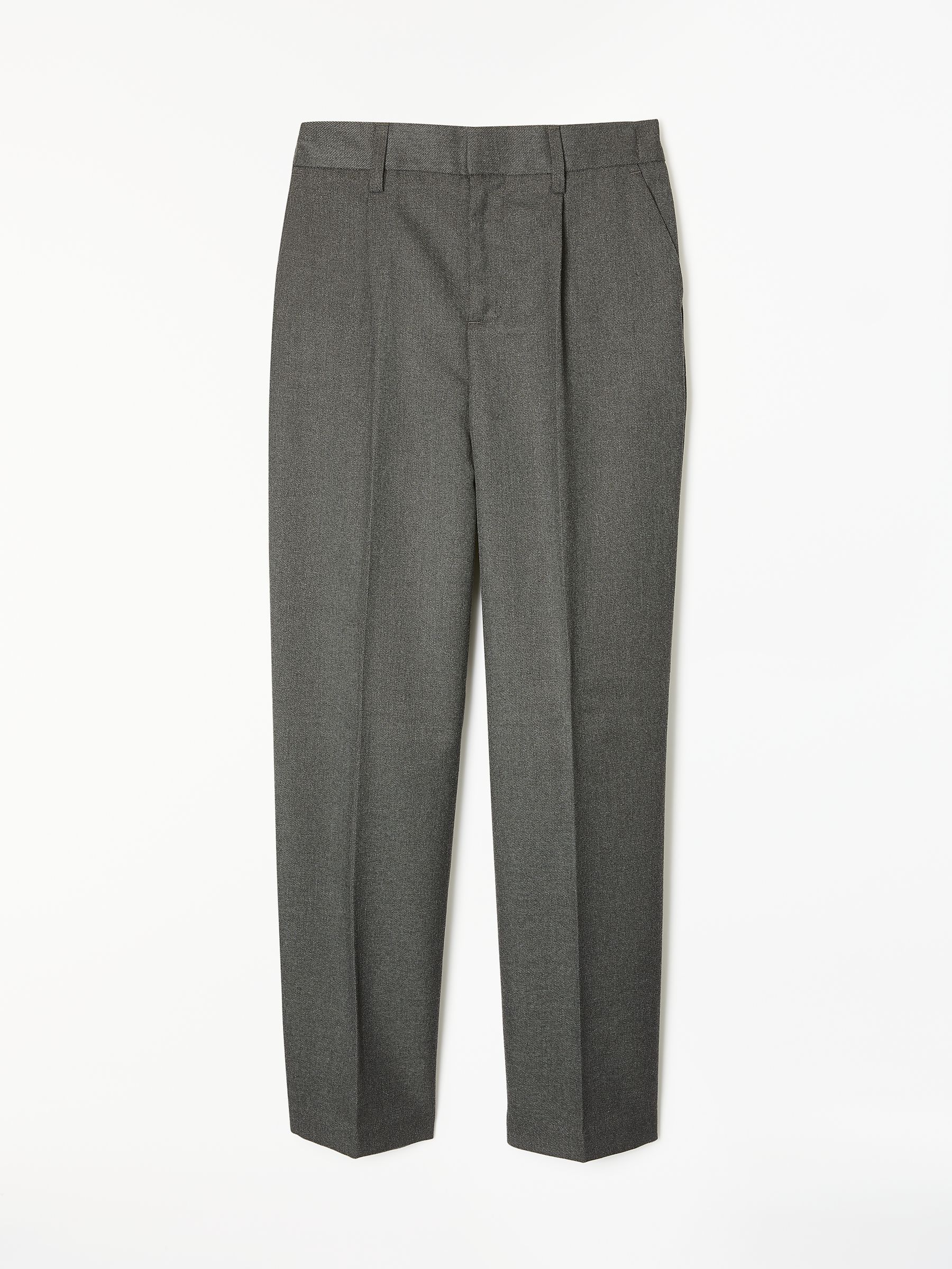 John Lewis Boys' Regular Fit Adjustable Waist School Trousers, Grey, 3 years