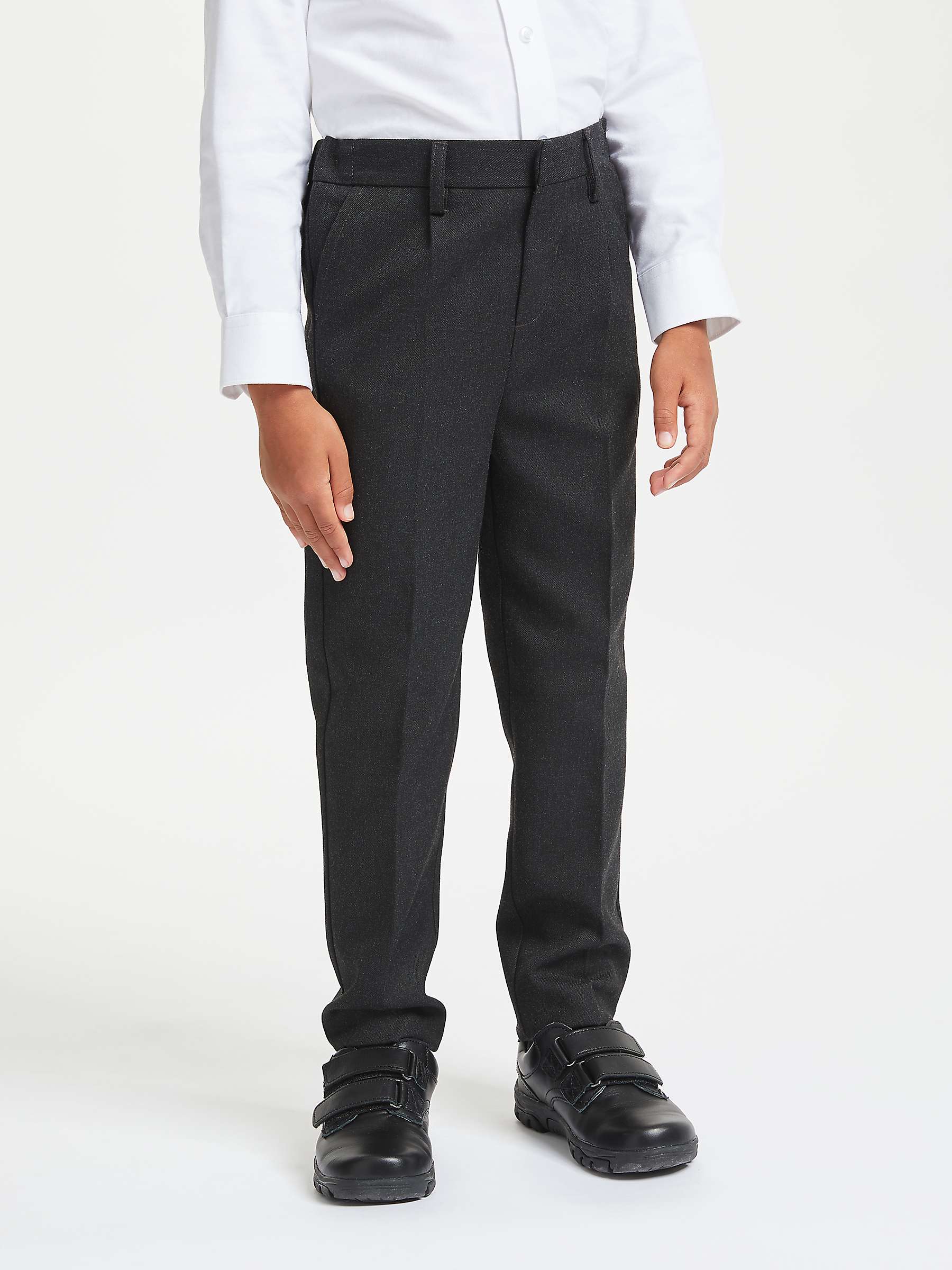 Buy John Lewis Boys' Adjustable Waist Stain Resistant Regular Fit Long Length School Trousers Online at johnlewis.com