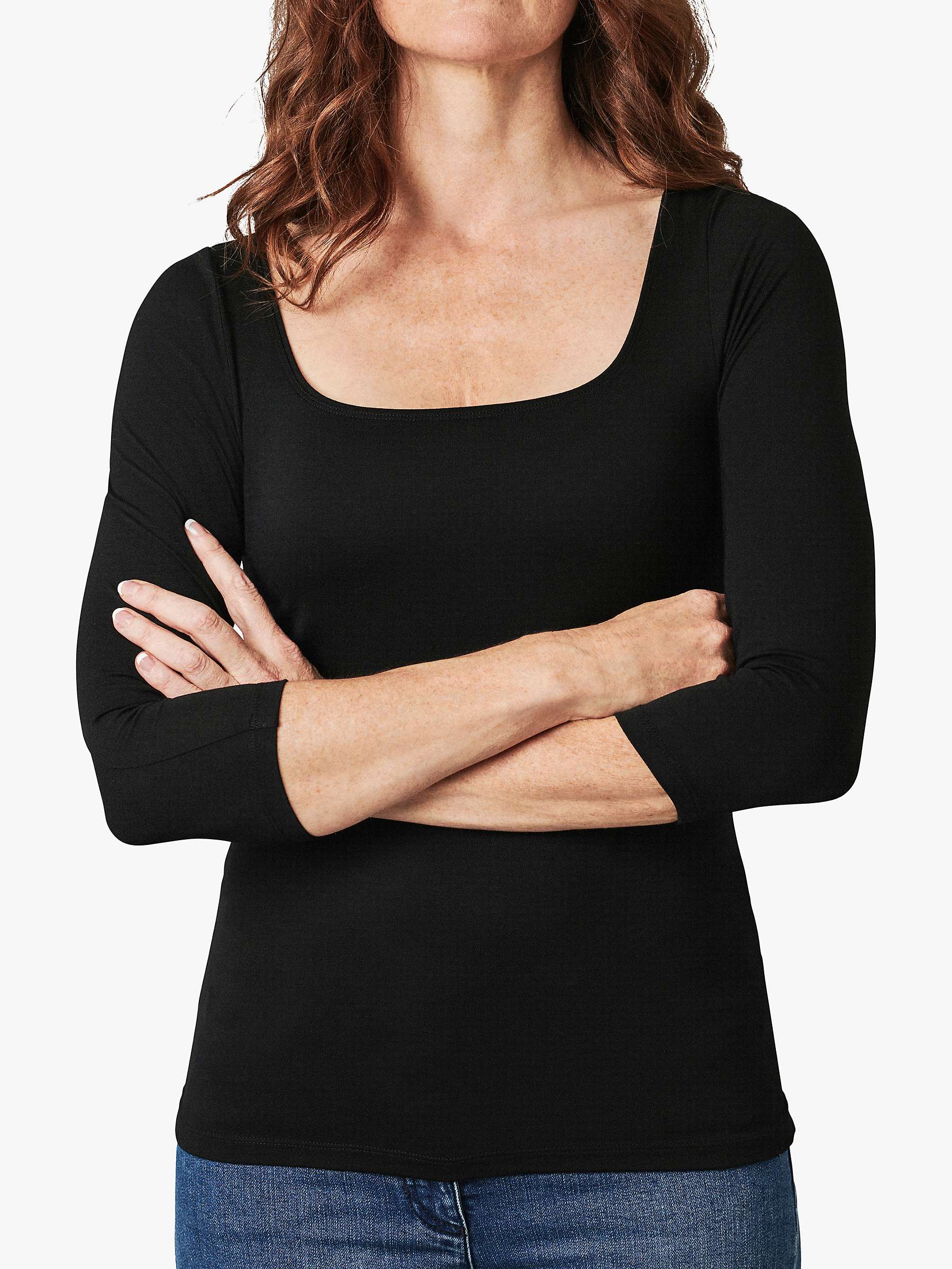 Buy Pure Collection Jersey Square Neck Top Online at johnlewis.com