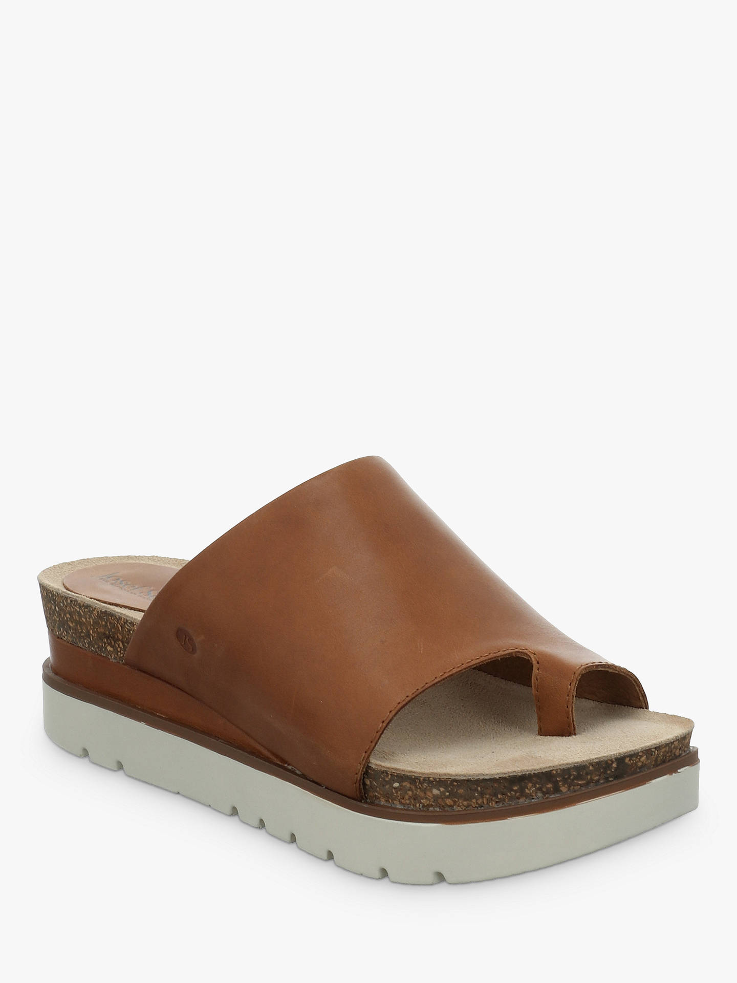 Josef Seibel Clea 06 Leather Platform Wedge Sandals at John Lewis ...