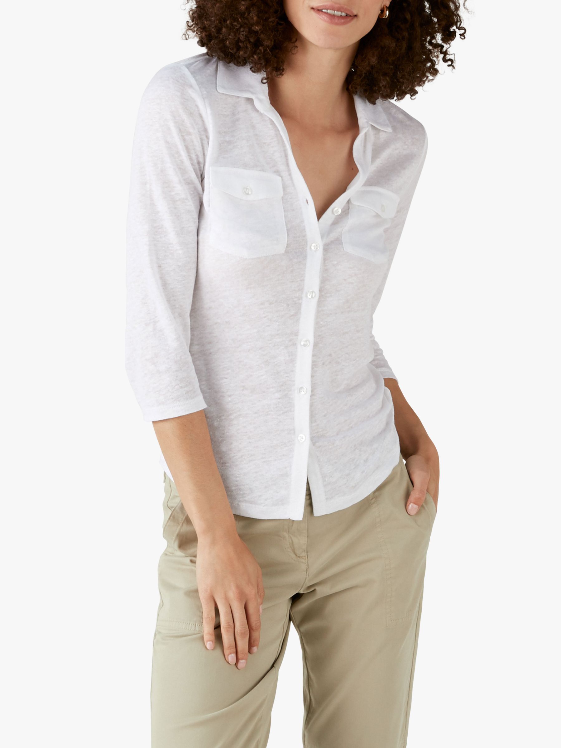 Pure Collection Linen Jersey Top