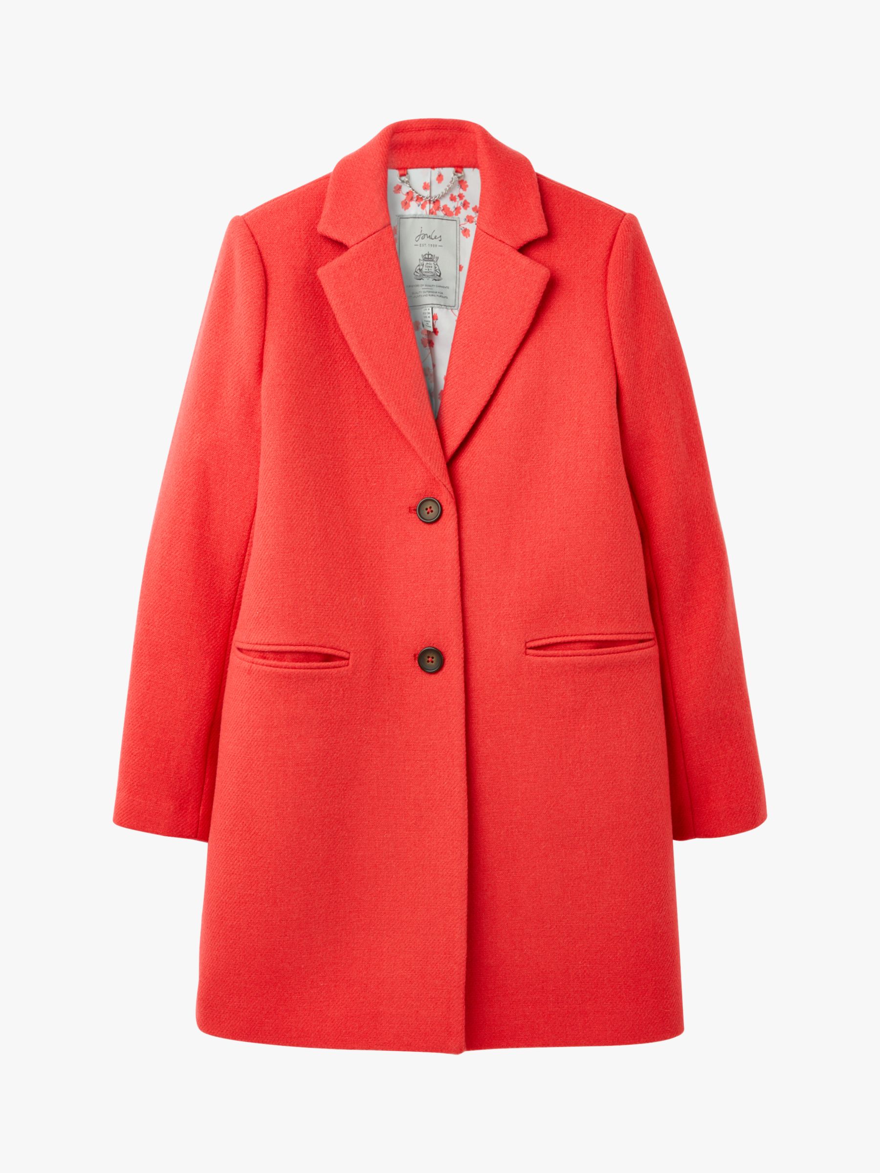 Joules Walton Crombie Coat, Poppy, 6