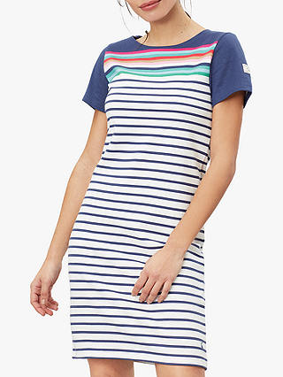 Joules Riviera Striped Jersey Dress, Blue Border Stripe