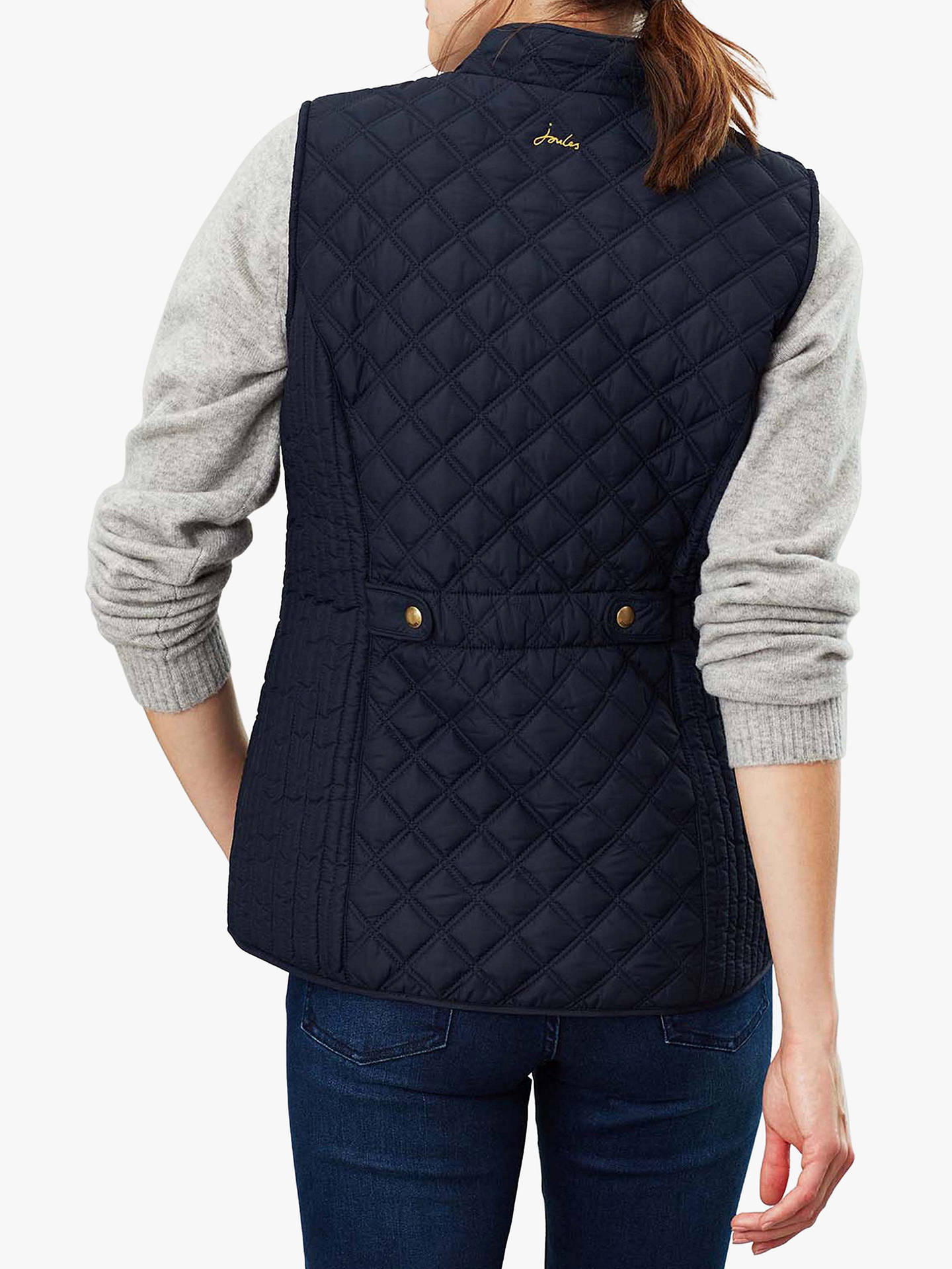 Joules Minx Quilted Gilet | Marine Navy at John Lewis & Partners